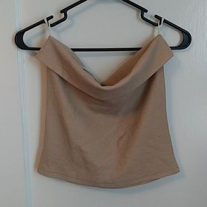 Gold glitter tube top